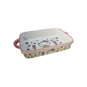Hello Kitty Sanrio Butterfly Retangular Ceramic Baking Dish 12x9 NIB (GS1) - Picture 1 of 4
