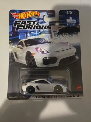 Modelo de autos diecast Hot Wheels Fast & Furious Porsche 718 Cayman GT4 1:64 2023 Foto 1 de 3