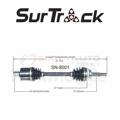 SurTrack CV Axle Shaft for 1993 Saturn SW1 1.9L L4 - Constant Velocity eu Foto 1 de 4