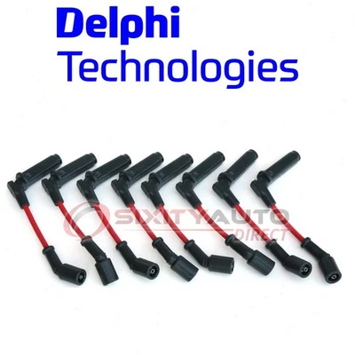 Delphi Spark Plug Wire Set for 2007-2008 Chevrolet Avalanche 5.3L 6.0L V8 mv Foto 1 de 4