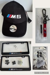 LOT OF BMW M Accessories: BMW M5 Hat Cap, Key Chain, Valve Stem Caps - NEW! - Picture 1 of 9