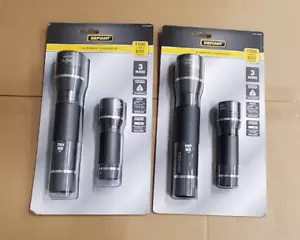 2 2-Pack 1100 Lumens & 650 Lumens Battery LED Aluminum Flashlight - Picture 1 of 11