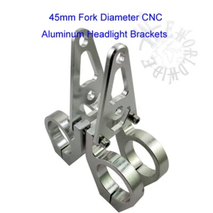 45mm Fork Diameter CNC Aluminum Headlight Brackets For Motorcycles Monkey Bike - Picture 1 of 6
