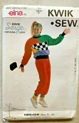 Women's Jogging Track Suit Sewing Pattern Kwik Sew 1487  XS- L  New Uncut - Image 1 of 3