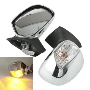 Chrome LED Rear View Mirror Turn Signal Fit For Honda Goldwing GL 1800 2001-2017 - Picture 1 of 13