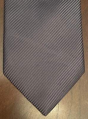 Geoffrey Beene Repp Gray 100% Polyester Men’s Neck Tie Made In China - Image 1 of 4