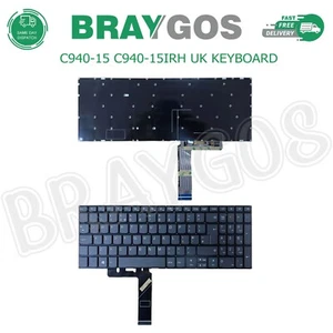 Clavier De Remplacement Gris Pour Lenovo Yoga C940-15 C940-15IRH Disposition UK - Afbeelding 1 van 3