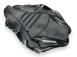 09+ Cubierta de asiento Yamaha YFZ450R Wave negro/negro carbono - carbono FourWerx - Imagen 1 de 1