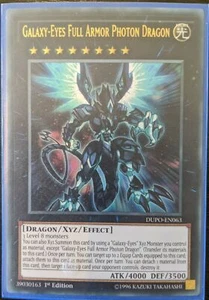YuGiOh Galaxy-Eyes Full Armor Photon Dragon Ultra Rare 1st Edition DUPO-EN063 NM - Picture 1 of 1