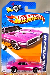 2012 Hot Wheels #105 Muscle Mania-GM 5/10 67 PONTIAC FIREBIRD 400 Pink w/MC5 Sp - Picture 1 of 5