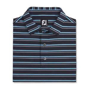 Footjoy  Space Dyed Stripe Lisle Self Collar Shirt Navy Small S 28479 NEW