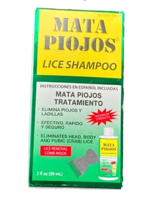 CHAMPÚ TRATAMIENTO PIOJOS EFICAZ MATA PIOJOS TRATAMIENTO 2 OZ Foto 1 de 3
