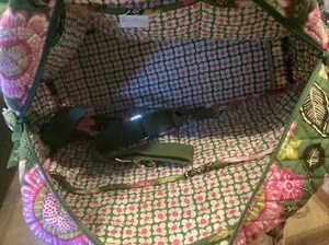 NWT~ Vera Bradley Olivia Green Travel Bag Weekender Bag W/ Trolley Sleeve - Picture 1 of 12