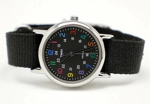 TIMEX T2N869 Weekender Rainbow schwarz Nylonband Damenuhr braucht Batterie - Bild 1 von 5