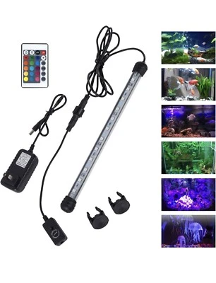 MQ 20" Submersible 5050 LED Aquarium Light, 3.5W Remote Control Color Changing  - Image 1 of 4