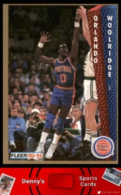 1992 Fleer #71 Orlando Woolridge Detroit Pistons Basketball Card - Image 1 of 2