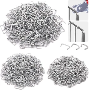 1500 Pcs Galvanized Hog Rings Size Assorted Set with 3/8", 3/4", 1/2" Upholstery - Picture 1 of 8