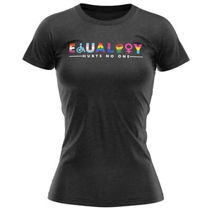 LGBTQIA Equality Hurts No One Womens T Shirt shirt LGBTQ Gay Pride Her flags ... - Picture 1 of 10