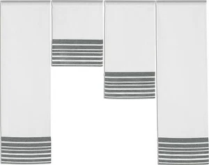 Design Mini Flächenvorhang Set anthrazit 4028 Scheibengardine Gardine 4-tlg - Bild 1 von 6