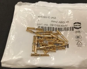 100 x Harting R15-BU-C Female Turned Contact 18AWG 1mm2 09150006222 - Picture 1 of 3