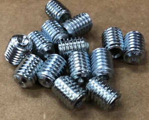 3/8-16 X 1/2 Socket Set Screws Cup Point Alloy Steel Zinc Plated Hex Drive (50) - Picture 1 of 5