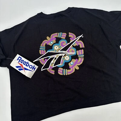 Camisa corta vintage Reebok para mujer mediana negra hecha en EE. UU. entrenamiento gimnasio fitness Foto 1 de 4