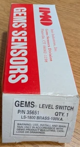 NUEVO EN CAJA GEMS 35651 SENSOR DE NIVEL DE LÍQUIDO LATÓN 0-150PSI - Imagen 1 de 4