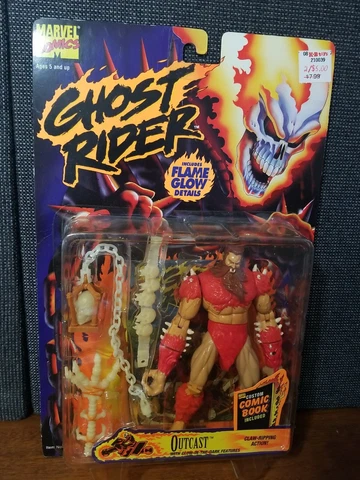 Vintage GHOST RIDER Action Figure OUTCAST Marvel Comics (1996, Toy Biz) Cover