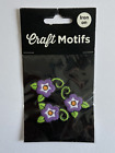 Pack of 3 Small Embroidered Flowers Iron or Sew on Motif Patch - Sehlbach & W