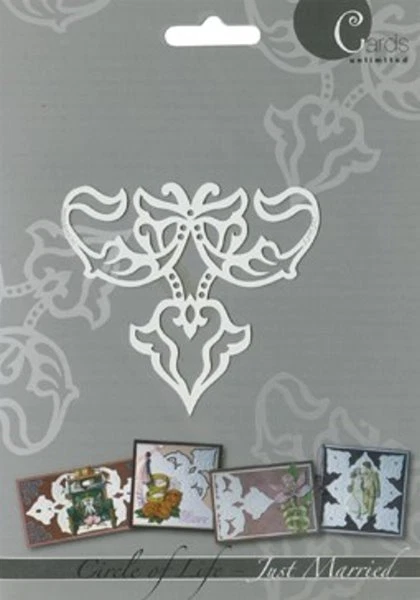Prägeschablone / Embossing-Folder - " Fleur de Lis - Just Married "  von AVEC - Bild 1 von 1