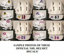SportStar Official On-Ice NHL Hockey Helmet Decals! Licensed Stickers, ALL TEAMS