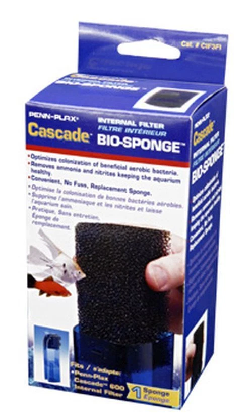 Penn Plax Cascade 600 GPH Internal Filter Aquarium Bio Sponge Replacement 1 PK