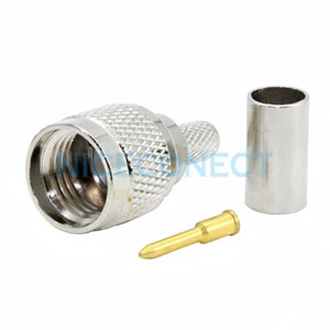 Conector de enchufe de crimpado macho Mini-UHF PL-259 20x para cable RG58 RG142 LMR195 RG400 - Imagen 1 de 4