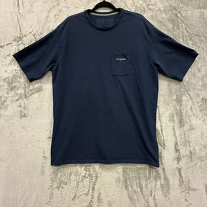 Patagonia Herren XL Responsibili-Tee T-Shirt blau Tasche Grafik Outdoor Wandern - Bild 1 von 5