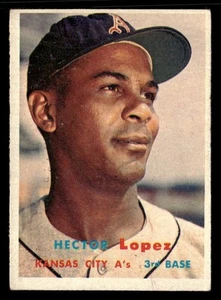 Hector Lopez 1957 Topps Card #6 Kansas City Athletics VG-EX - Picture 1 of 2