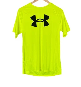 UNDER ARMOUR Boys YOUTH T-shirt Stretchy Size Y XL Neon Sports Gym Sporty - Picture 1 of 10