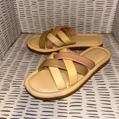 Sandalias Madewell The Leeandra Slide Cono Mantequillado Multi Cuero Entrecruzado 8.5 Foto 1 de 4