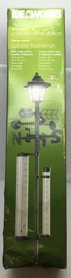 Idea Works Brand All In One Solar Light Post And Weather Station 5 Feet Tall New - Image 1 of 4