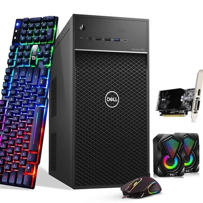 Dell Precision Gaming PC i5-8th 32GB RAM 2TB SSD HDD NVIDIA GTX RGB KB &M Win 11 - Image 1 of 4