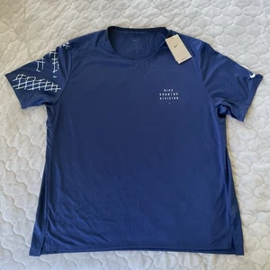 Nike Running Division Rise 365 Shirt Navy Blue Mens Size X-Large DQ6545-410 NEW - Picture 1 of 24