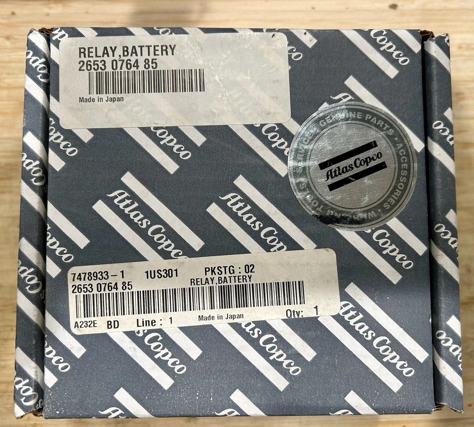 Relé de batería nuevo OEM ATLAS COPCO 2653 0764 85 / 2653076485 Foto 1 de 4