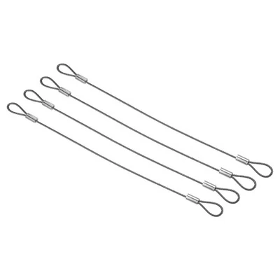 UXCELL 8 Pouce Sécurité Câble, 4 Lot 20cmx1.5mm Scène Éclairage Corde Double Boucle