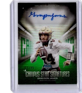 2025 Bowman University Chrome Grayson James Campus Star Signatures Green #/99 - Picture 1 of 2