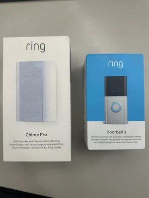 Ring Doorbell 3 + Ring Chime Pro | NEU & OVP | 1080p | Dualband-WLAN - Bild 1 von 4