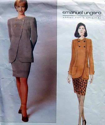 * 1996 Vogue UNGARO Misses Jacket & Skirt  Pattern sz 8-12 1997 UNCUT  - Image 1 of 3