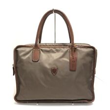 Auth Felisi - 1714 Light Brown Brown Nylon Leather Business Bag