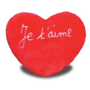 Kissen Je t'aime rotes Herz - Picture 1 of 1