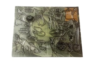 Hero Arts Cling Stamp and Die Set Easter Spring Garden Rabbit Veg MH0317C2 - Picture 1 of 3
