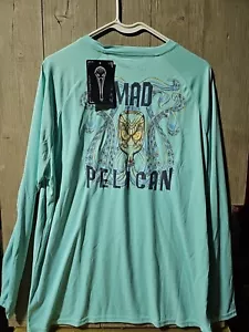 Mad Pelican Drunken Squidy Sun Kicker Raglan UV Long Sleeve T-Shirt - Size Large - Picture 1 of 4