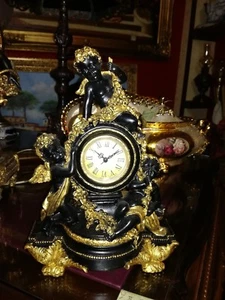 STUPENDO OROLOGIO BAROCCO ,MECCANISMO A QUARZ CM 29 - Foto 1 di 2